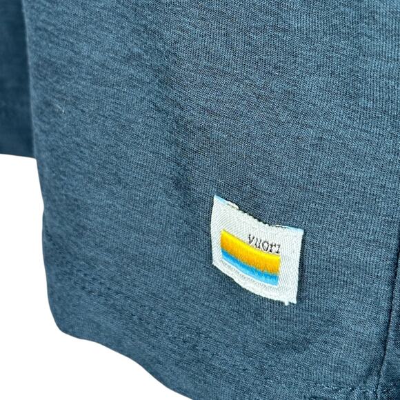 Vuori Polo Shirt Mens Large Heathered Blue Performance Short Sleeve Pullover - Picture 6 of 10